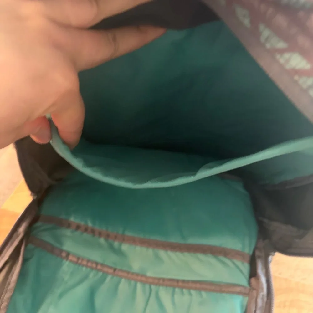 Dakine Gray Teal Yellow Backpack Bag Laptop Sleeve Zipper‎ Closure school work